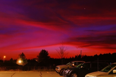 Evening sky leaving the Moncton meeting