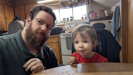 Me and Wesley enjoying a Cookie