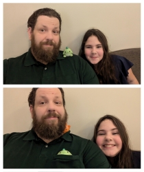 Me and Miss Anna with squishy friend Peanut and Pickles 