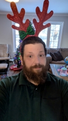Me in Christmas antlers