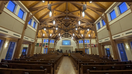 Inside the hall during the weekend