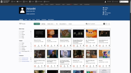 Screenshot of an upload page