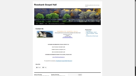 Before and after comparison of the Rosebank Gospel Hall website.